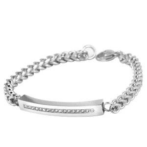 As armband – Edelstaal RVS, lijst van Zirkonia heren dames