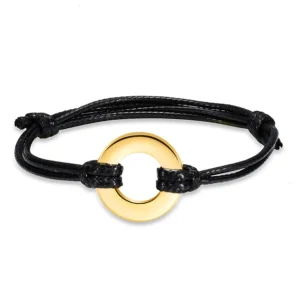 Asarmband cirkel oneindigheid verguld rvs
