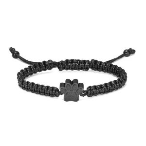 Asarmband dierenpoot zwart