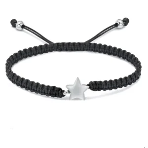 Asarmband ster rvs koord