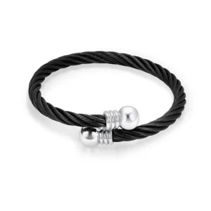 Asarmband zwart edelstaal design
