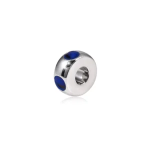Asbedel – Zilver, design blauw