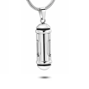 Ashanger cilindervormig heren dames – zilverkleurig, glas