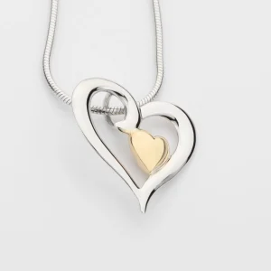 Ashanger Hart – Goudkleurig hart in 925 sterling zilveren hart
