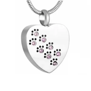 Ashanger hart met pootjes (zirkonia)