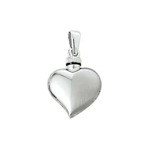 Ashanger hartje design mat en glanzend – sterling zilver