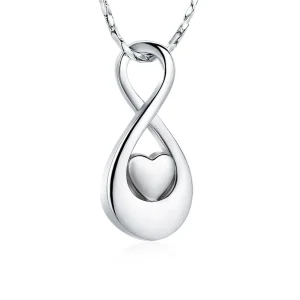 Ashanger Infinity zilverkleurig hartje RVS