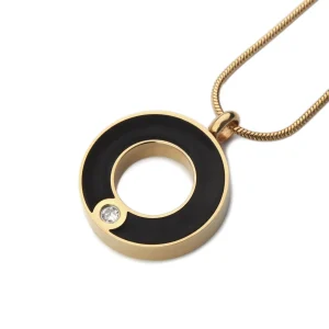 Ashanger rond vergulde ring