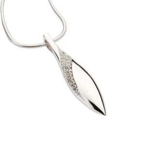 Ashanger Traan – Zilver Zirkonia, lang
