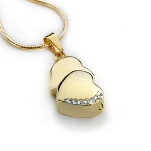 Ashanger twin heart goudkleurig