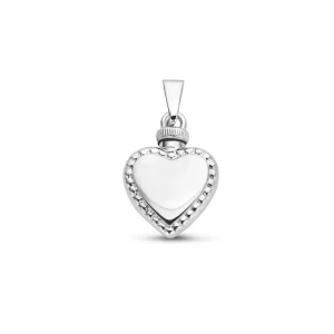 Ashanger – Zilver hart met bolletjes