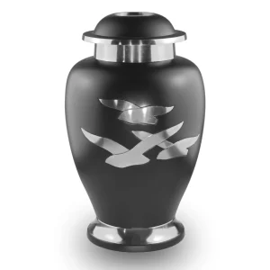 Duo Urn Zwart Vogels