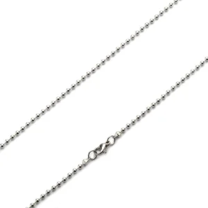 Edelstalen RVS ketting, balletjes