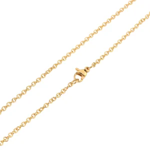 Edelstalen RVS ketting, schakel goudkleurig