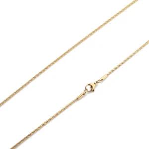 Edelstalen RVS ketting, slang goudkleurig