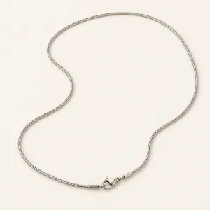 Fluvella™ slangketting zilverkleurig edelstaal 1,1 mm