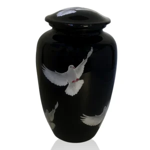 Grote Aluminium Urn zwart