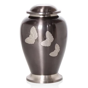 Grote Urn grijs met Vlinder
