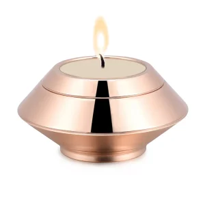 Mini edelstalen urn en waxinelichthouder