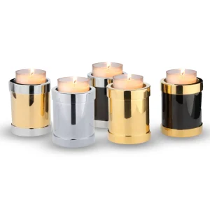 Mini urn kaarshouder zilverkleurig