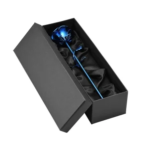 Mini urn roos blauw verguld