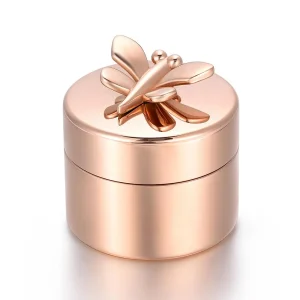 mini urn rose met Vlinder
