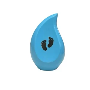Mini Urn Traan blauw baby voetjes