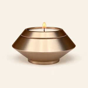 Lucerna™ mini urn en waxinelichthouder, rosé metaal