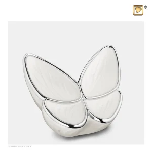 Witte vlinder urn medium