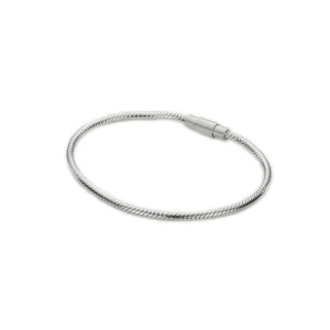 Zilveren armband slang magnetische sluiting