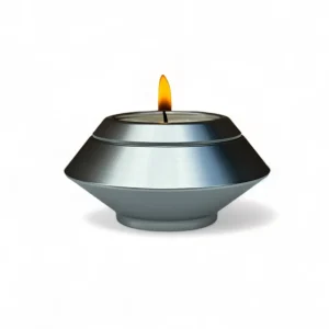 Zilverkleurige metalen mini urn