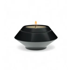 Zwarte metalen mini urn